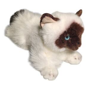 2016 Aurora Long Hair Kitten/Cat Siamese Big Blue Eyes Plush/Stuffed Animals